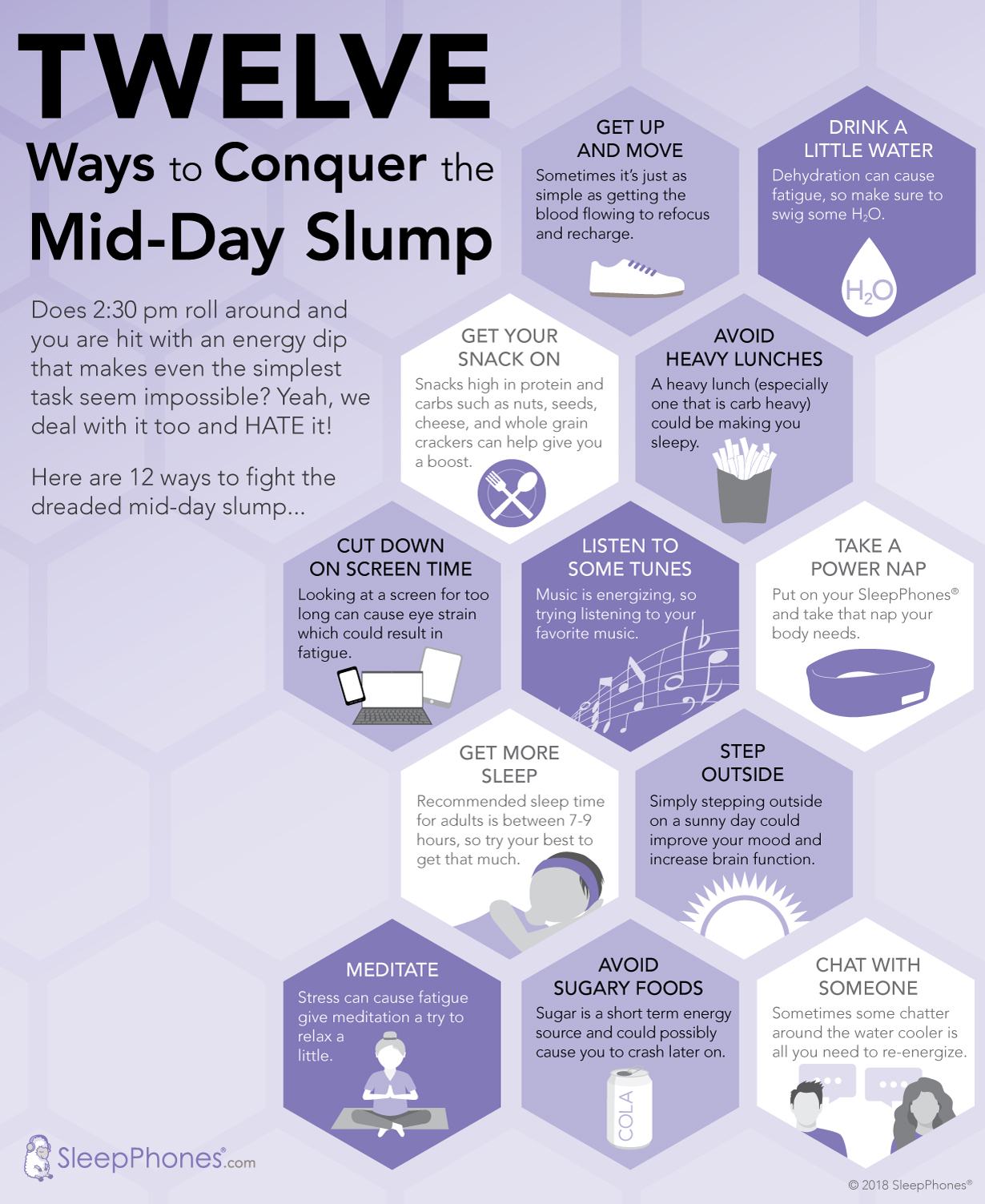 12 Ways to Conquer the Mid-Day Slump