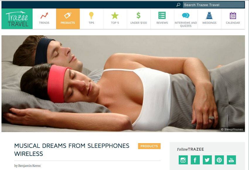 Couples sleeping in bed using our SleepPhones product
