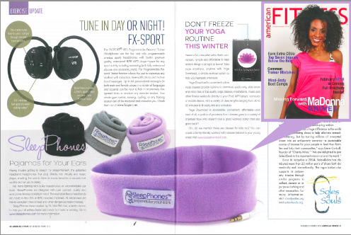 SleepPhones® Featured in American Fitness Magazine - December 2013