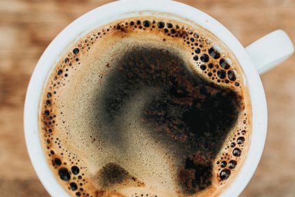 close shot of a cup of coffee