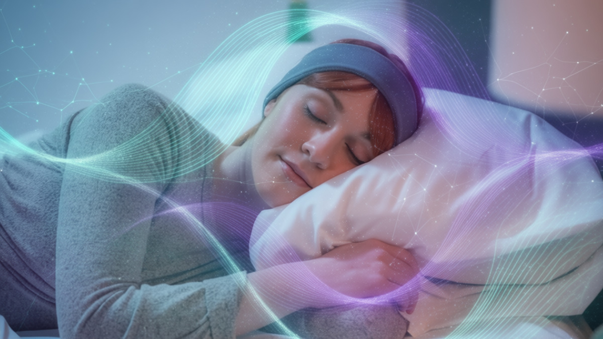 a woman consolidating memories as she sleeps