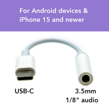 3.5mm audio jack to usb-c headphone adapter