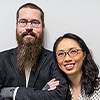 SleepPhones sleep headphones founders Jason Wolfe, left, Wei-Shin Lai, right