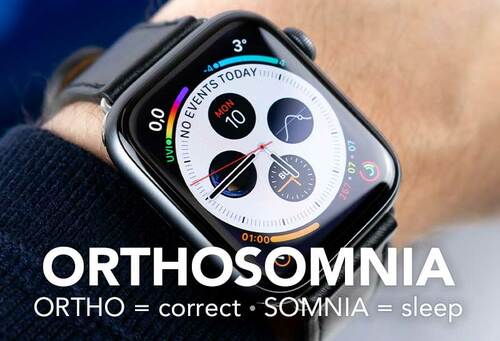 sleep tracker on wrist orthosomnia comes from ortho meaning correct and somnia meaning sleep