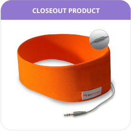 Closeout product. Fitness version of SleepPhones called RunPhones. Corded RunPhones headphones with microphone. These headphones in a headband allow you to connect to do your device via a long, durable cord and includes a microphone for making calls and recording sound or video. These headphones are an ideal assistance device and workout accessory.