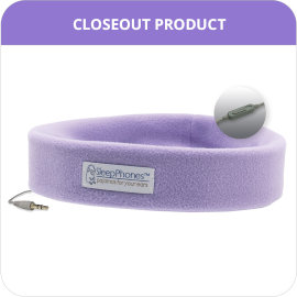 Closeout product. Corded SleepPhones headphones with microphone. These headphones in a headband allow you to connect to do your device via a long, durable cord and includes a microphone for making calls and recording sound or video. These SleepPhones headphones are an ideal assistance device.