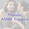 Popular ASMR triggers woman whispering in man's ear