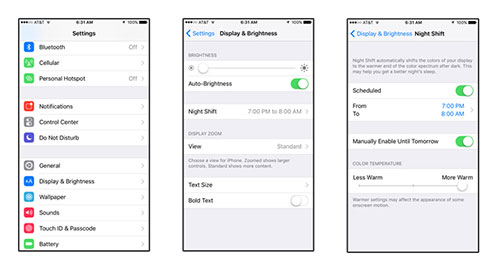 How to turn off blue light on iPhone using Night Shift