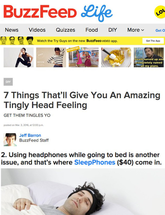 buzzfeed on sleepphones and asmr