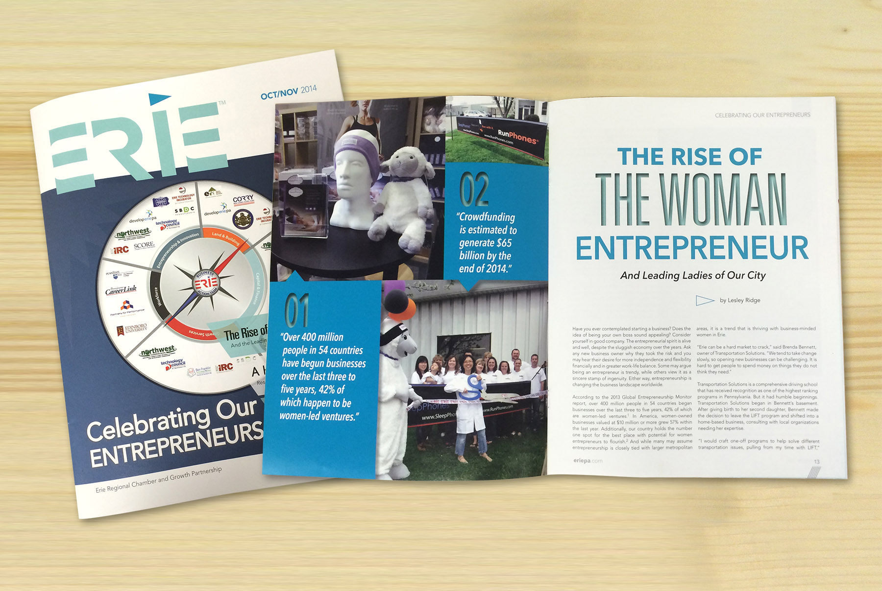 Dr. Wei-Shin Lai featured in article in ERIE Magazine about Women Entrepreneurs