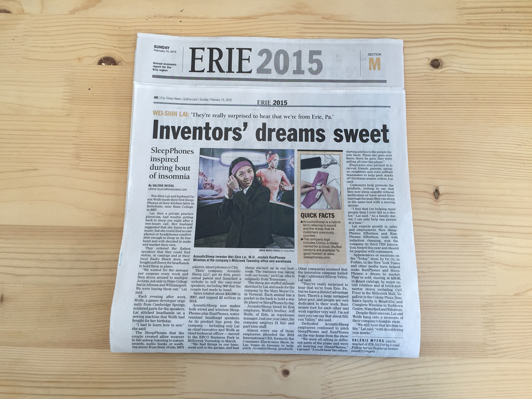 Dream Team Entrepreneurs Eries AcousticSheep