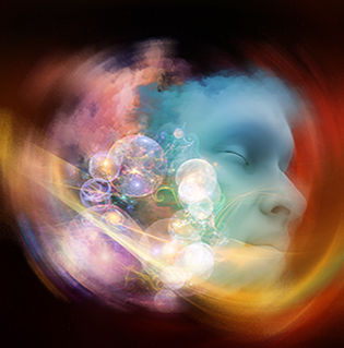 an artist's fanciful depiction of lucid dreaming