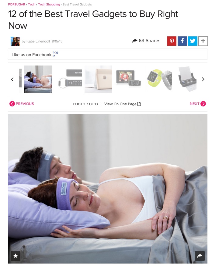 SleepPhones considered one of the 12 Best travel gadgets to buy right now, couple sleeping with SleepPhones on