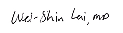 Wei-Shin Lai, MD Signature