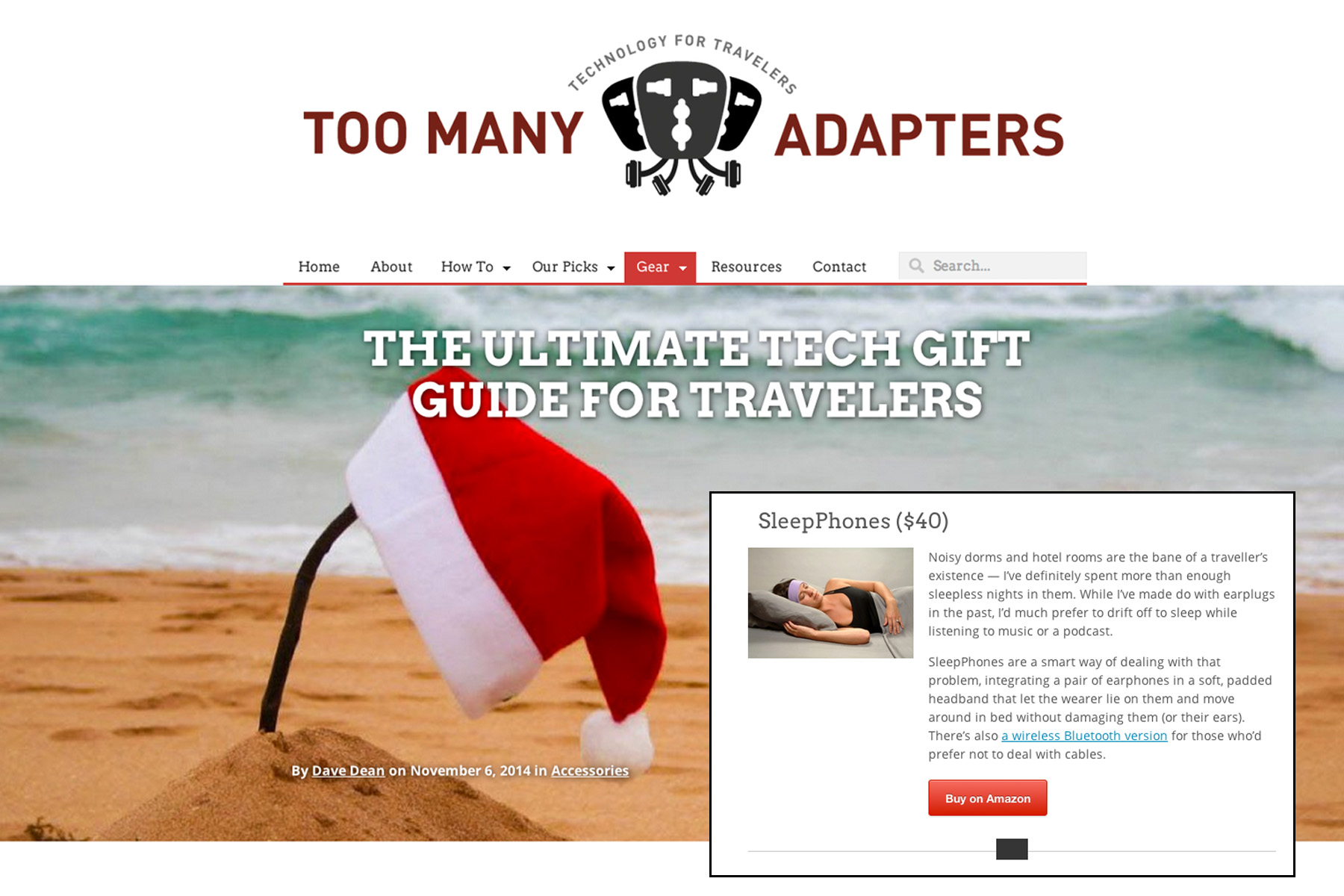 SleepPhones in The Ultimate Tech Gift Guide for Travelers, Gifts under $50