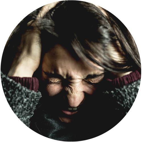 a person in discomfort