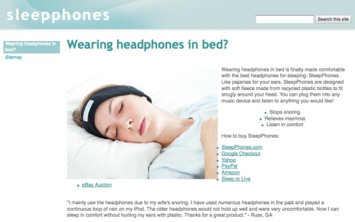 Google Site for SleepPhones
