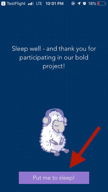 Screenshot of SleepPhones Harmony App Introductory tutorial messages