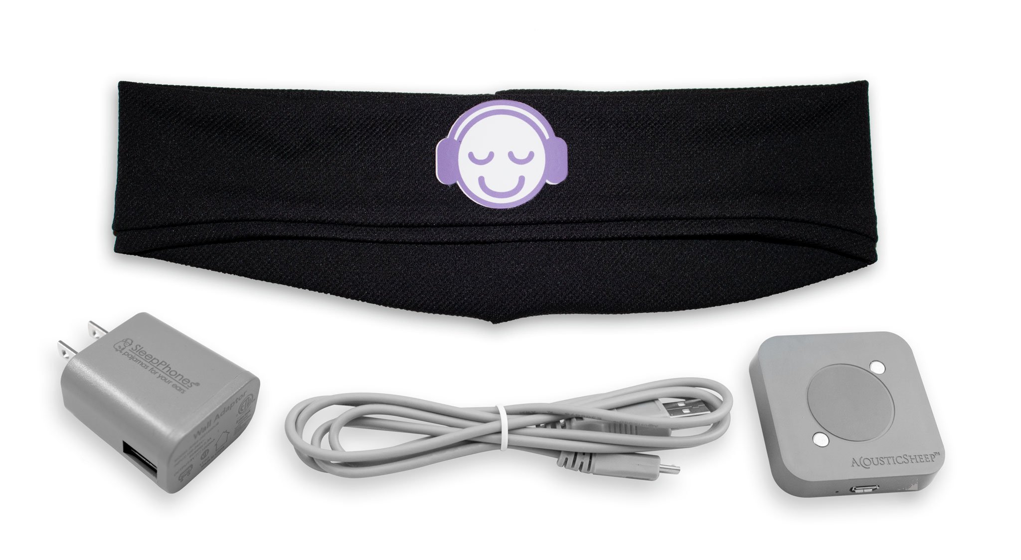 SleepPhones Effortless Sleep Headphones With Wireless Charging with Sleep With Me Headband in Pitch Black