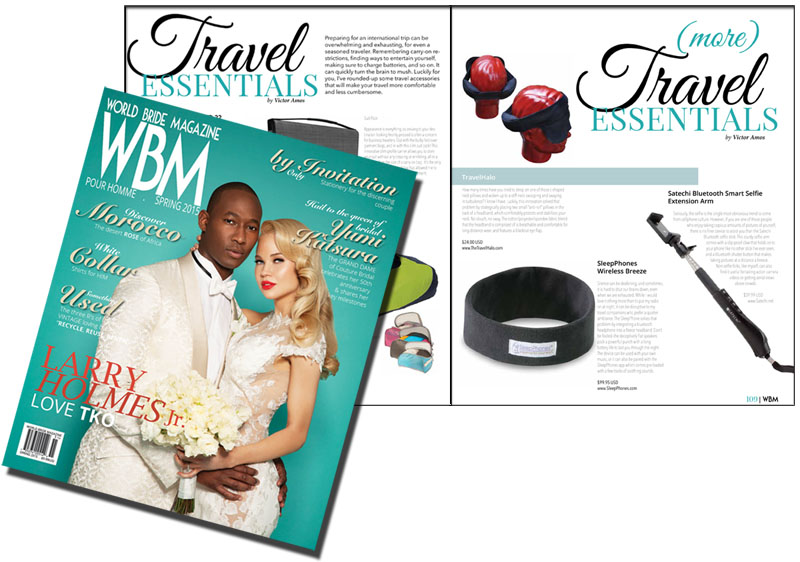 SleepPhones named a Travel Essential by World Bride Magazine in the Spring 2015 Issue