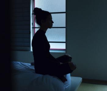 woman suffering from depression and insomnia